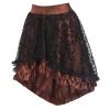 L-276 Brown Skorts for Women Midi Medieval Goth Peplum Pirate Dance Cosplay Mesh Renaissance Peasant Plain Steampunk Skirt Teen Girls 2025 Soft Comfy Clothes RX XXL view 2
