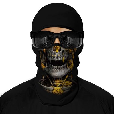 3D Balaclava Ski Mask Motorcycle Full Face Mask Outdoor Headwear Mask Ghosts Skull Mask Men Women for Halloween
