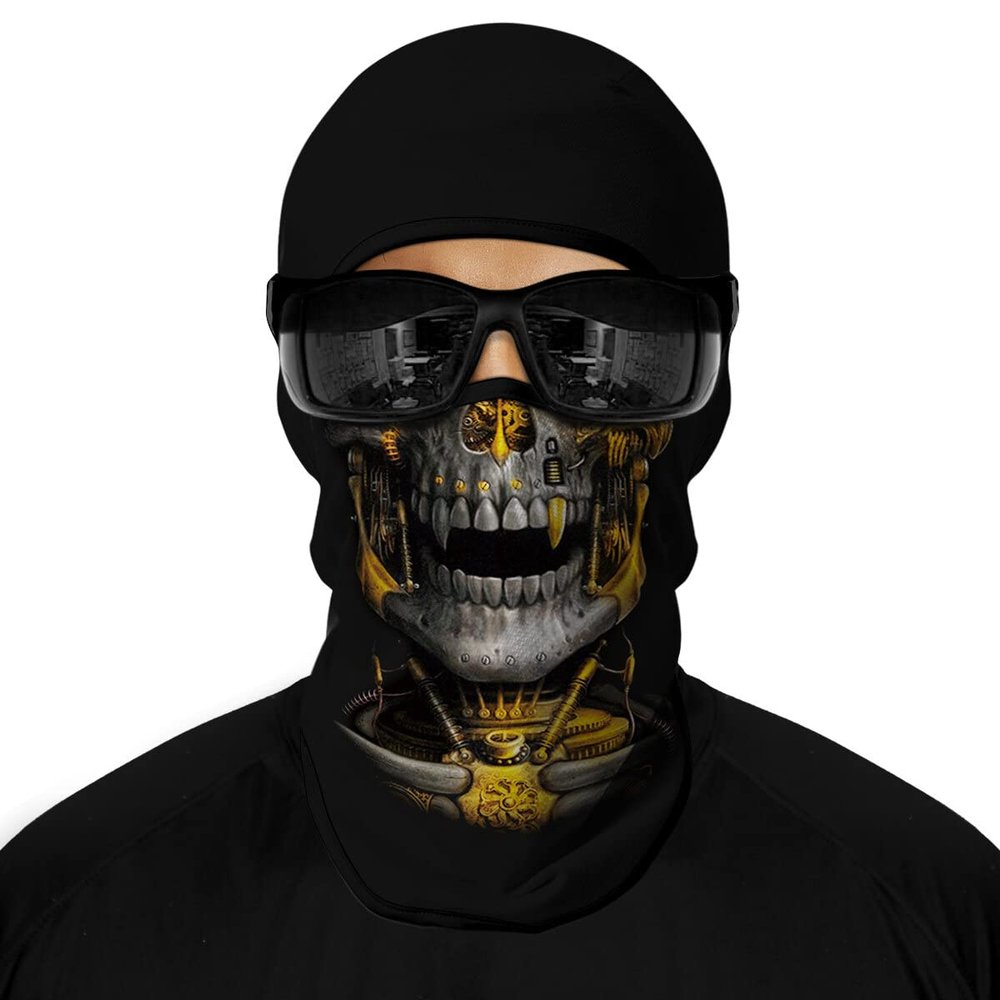 3D Balaclava Ski Mask Motorcycle Full Face Mask Outdoor Headwear Mask Ghosts Skull Mask Men Women for Halloween