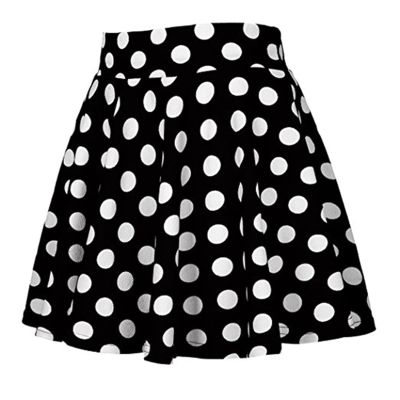 Kuluzego E-Z44 Black Womens Lounge Skirt Skirts for Women Spandex Long High Leg Polka Dot Skirt 2025 Clothing Country Concert M