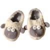 CEINOM Kawaii Sheep Fuzzy Wool-Like Memory Foam House Slippers for Women Cute Soft Indoor Outdoor Girls Home Bedroom Shoes (Grey,7,8) view 1