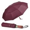 G4Free 54 Inch Large Compact Windproof Golf Umbrella for Rain Oversized Auto Open Close Folding Travel 10 Ribs Vented Double Canopy Umbrella for Women Men (Wine Red) view 1