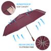 G4Free 54 Inch Large Compact Windproof Golf Umbrella for Rain Oversized Auto Open Close Folding Travel 10 Ribs Vented Double Canopy Umbrella for Women Men (Wine Red) view 2