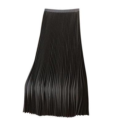 7-X56 Black Skorts for Women Satin Midi Plus Size Ruched Plain Skirts Womens 2025 Clothing Trendy XL