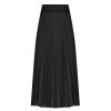 7-X56 Black Skorts for Women Satin Midi Plus Size Ruched Plain Skirts Womens 2025 Clothing Trendy XL view 4