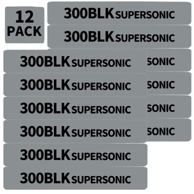 12 Pack Miaozhun 300 BLK Supersonic Magazine Marking Bands .300 Blackout Supersonic Magazine Ammo Caliber Identification Bands (Gray-Black)