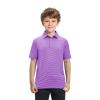 Boys Polo Shirts Short Sleeve Striped Performance Moisture Wicking Dry Fit Golf Shirts for Boys Youth Kids view 2