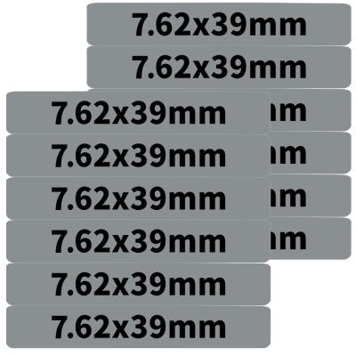12 Pack Miaozhun 7.62x39mm Magazine Marking Bands 7.62 Magazine Caliber Identification (Gray-Black)