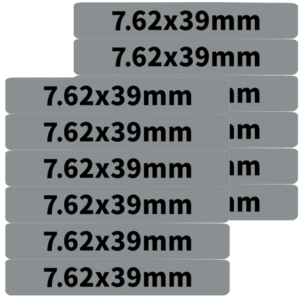 12 Pack Miaozhun 7.62x39mm Magazine Marking Bands 7.62 Magazine Caliber Identification (Gray-Black)