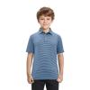 Boys Polo Shirts Short Sleeve Striped Performance Moisture Wicking Dry Fit Golf Shirts for Boys Youth Kids view 2