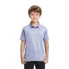 Boys Polo Shirts Short Sleeve Striped Performance Moisture Wicking Dry Fit Golf Shirts for Boys Youth Kids view 2