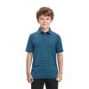 Boys Polo Shirts Short Sleeve Striped Performance Moisture Wicking Dry Fit Golf Shirts for Boys Youth Kids view 2