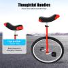 BANLICALI Unicycle, 24 Inch Wheel Unicycle with Rim and Pedals, Height Adjustment 36"-40", 154lbs Load Capacity, Modern Steel Outdoor Unicycles for Adults Red view 4