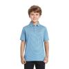 Boys Polo Shirts Short Sleeve Striped Performance Moisture Wicking Dry Fit Golf Shirts for Boys Youth Kids view 2