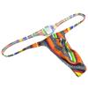 OROCOJUCO Men's Mini Bikini T-back Underwear Slim Cut Pouch Swim G-string Minimal Coverage Tangas Hipster String Thong Mosaic Stripe M view 2