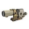 558 Red Dot Sight with G45X 5X Magnifier Scope with Red Dot Riser Mount Base and Slide QD Flip Up Magnifier Scope Mount 4PCS Combo,Tan view 1