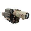 558 Red Dot Sight with G45X 5X Magnifier Scope with Red Dot Riser Mount Base and Slide QD Flip Up Magnifier Scope Mount 4PCS Combo,Tan view 4
