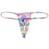 OROCOJUCO Men's Mini Bikini T-back Underwear Slim Cut Pouch Swim G-string Minimal Coverage Tangas Hipster String Thong Yellow Oil Painting M view 3