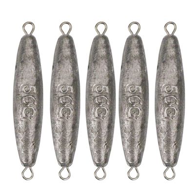 Laxygo Inline Trolling Sinkers Kit Double Ring Lead Fishing Weights Casting Sinker Bullet/Olive Sinker for Saltwater and Freshwater Fishing (30g(1.0oz)-5pcs)