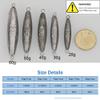 Laxygo Inline Trolling Sinkers Kit Double Ring Lead Fishing Weights Casting Sinker Bullet/Olive Sinker for Saltwater and Freshwater Fishing (30g(1.0oz)-5pcs) view 2
