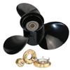 Boatman 12 3/4x21 Aluminum Outboard Propeller Compatible with Mercury Engine 40/50/70/75/80/90/100/115/125/140 HP,15 Spline Tooth,RH view 2