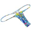 OROCOJUCO Men's Mini Bikini T-back Underwear Slim Cut Pouch Swim G-string Minimal Coverage Tangas Hipster String Thong Blue Flower M view 2