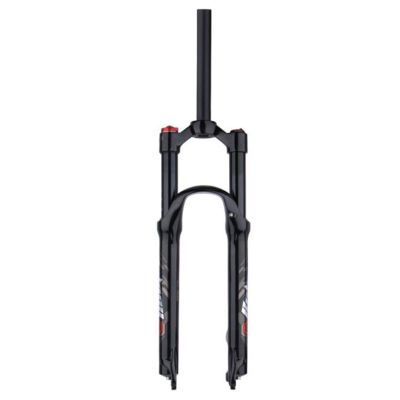 ZECHAO Air Mountain Bike Suspension Forks,120mm Travel 26/27.5/29in Aluminum Alloy Shock Absorber Spring Front Fork 9mm Quick Release Outdoor (Color : Straight Manual Lock, Size : Black-29)