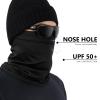 BASSDASH Fleece Neck Gaiter with Nose Hole Winter Face Mask for Men Women Windproof Scarf for Fishing Hunting Skiing Black view 3