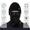 BASSDASH Fleece Neck Gaiter with Nose Hole Winter Face Mask for Men Women Windproof Scarf for Fishing Hunting Skiing Black view 4