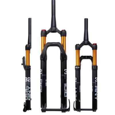 ZECHAO 27.5/29in Mountain Bike Suspension Forks,Aluminum Alloy 15 * 100mm Bike Air Mountain Front Fork 1-1/2" Stroke 120mm Disc Brake Outdoor (Color : Manual Lock, Size : 29inch)