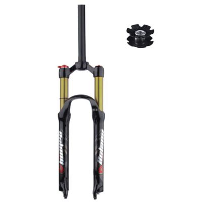 ZECHAO 120mm Travel Mountain Bike Suspension Forks,Magnesium Alloy Quick Release Disc Brake 26 27.5 29in Manual/Crown Lockout Mountain Forks Outdoor (Color : Gold-Manual Lock, Size : 27.5inch)