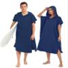 Abahub Surf Poncho Men & Women Towel Poncho Adult with Hood, Thick Quick Dry Changing Poncho Towel, Microfiber Wearable Cover Up for Surfing Beach Swim - Absorbent Changing Towel L (Navy Blue) view 1