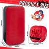 Poen 7 in 1 Taekwondo Kick Pad Boxing Training Equipment Punching Mitts Martial Arts Wrist Band Adjustable Soft Pads Set for Karate Muay Thai MMA Training(Red,Classic) view 2