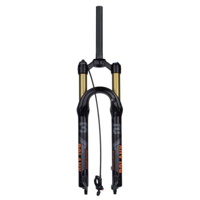 ZECHAO Air Supension Front Fork 100mm Travel 27.5/29in Manual/Crown Lockout Disc Brake XC/AM/FR Mountain Bike Suspension Fork 1-1/8" Outdoor (Color : Black-Remote Lock, Size : 27.5inch)