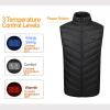 AYGJKIE Electric Heated Vest for Men/Women USB Charging 11 Zones Dual Control Heated Vest 3 Levels Adjustable Body Warmer (Color : Blue, Size : 3X-Large) view 3