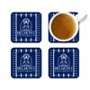 Belmont University Hardboard with Cork Backing Beverage Coasters Square (Set of 4) Coasters for Drinks (Belmont University 11) view 3