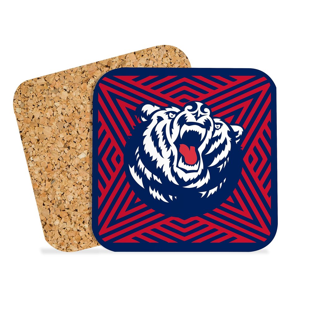 Belmont University Hardboard with Cork Backing Beverage Coasters Square (Set of 4) Coasters for Drinks (Belmont University 3)