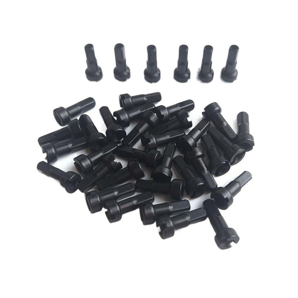 NORAZE Round Head Nipples 14G Black Spoke Nipple 12mm 14mm 16mm 14Gauge Aluminum Alloy Spoke Nipples (Color : Black, Size : 16mm 30pcs)