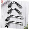 VICASKY 4pcs Brass Air Tyre Valve Extension Adapter Angled Stem for Cars Trucks Motorcycles Easy Install Metal Dust Cap for Convenient Inflation and Checking view 2