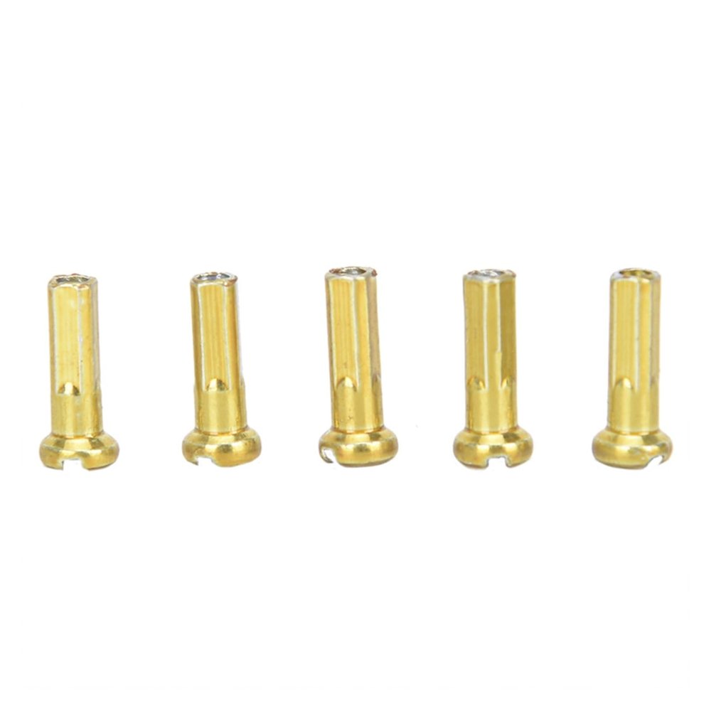 NORAZE 72pcs Spoke Nipples Road Bicycle E-Bike Scooter Rim Caps Bike Wheel (Color : Gold, Size : 1.5cm x 0.6cm)