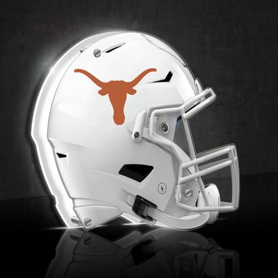Team Sports America Evergreen NCAA University of Texas Tabletop LED Lighting Dcor| Full Size Replica Helmet Free-Standing Desk Night Light | 10 x 7 x 3 Inches | Unisex Christmas Gift | Made in USA