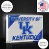 Team Sports America Evergreen NCAA University of Kentucky Tabletop LED Light Signs Decor| Free-Standing Desk Night Light | 7 x 10 x 3 Inches | Christmas Gift for Men, Women | Made in USA view 4