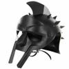 Medieval Knights Gladiator Helmet Black Greek Spartan Armor Helmet Historical Crusader gladiator helmet Adult wearable helmet Steel LARP warrior cosplay helmet Halloween view 1