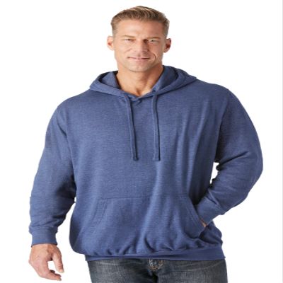 KingSize Men's Big & Tall Ultra-Comfort Fleece Pullover - 8XL, Heather Slate Blue