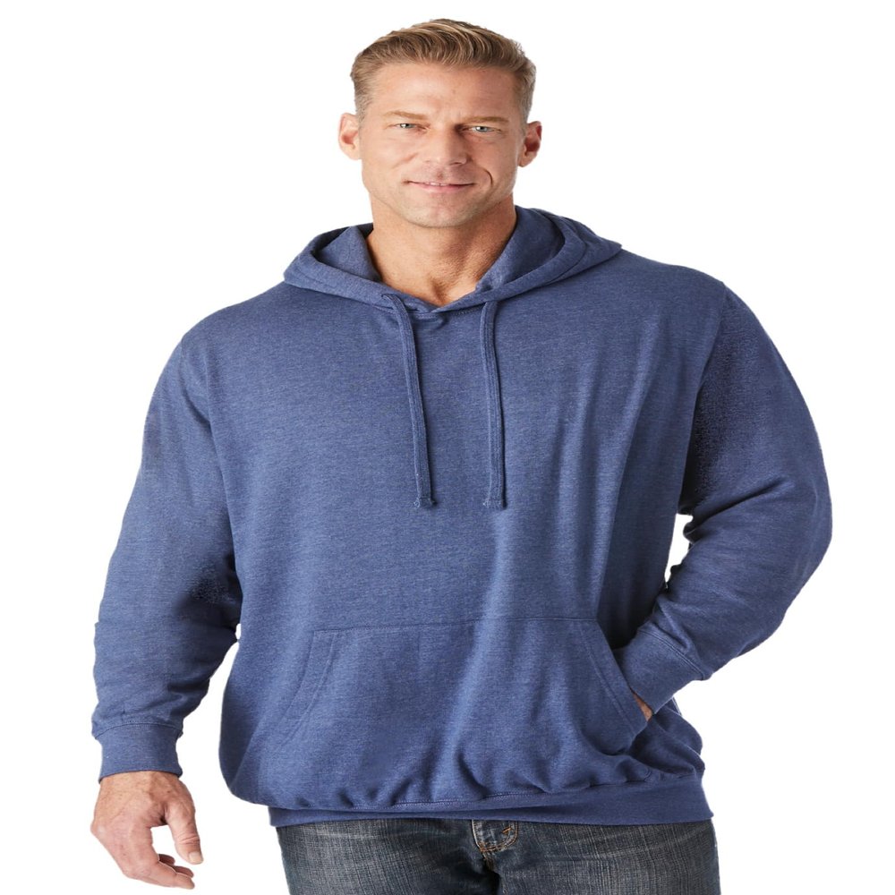 KingSize Men's Big & Tall Ultra-Comfort Fleece Pullover - 8XL, Heather Slate Blue