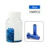 NORAZE 100PCS Spoke Nipples 14G Spokes Caps Alloy Light Weight Multi Color Options Bicycle Wheel Rim Parts (Color : Spoke Nipple Blue, Size : 14 * 6mm) view 2