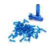 NORAZE 100PCS Spoke Nipples 14G Spokes Caps Alloy Light Weight Multi Color Options Bicycle Wheel Rim Parts (Color : Spoke Nipple Blue, Size : 14 * 6mm) view 3
