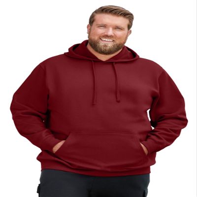 KingSize Men's Big & Tall Ultra-Comfort Fleece Pullover - XL, Rich Burgundy