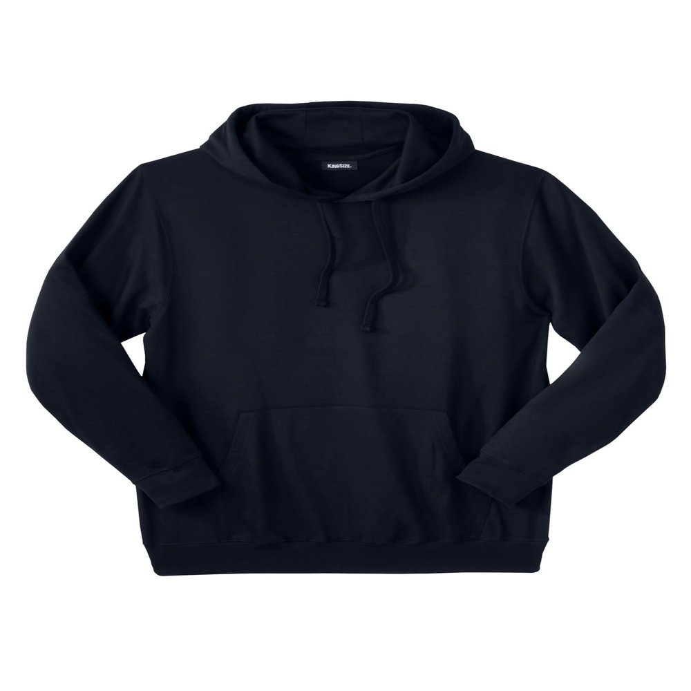 KingSize Men's Big & Tall Ultra-Comfort Fleece Pullover - XL, Black