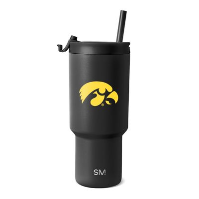 Simple Modern Officially Licensed Collegiate Iowa Hawkeyes 30 oz Tumbler with Flip Lid and Straws | Insulated Cup Stainless Steel | Gifts for Men Women | Trek Collection | University of Iowa
